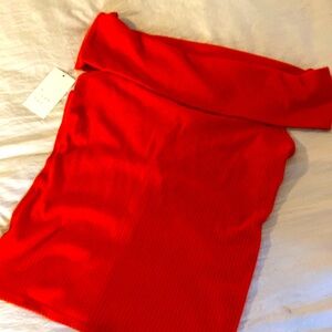 Red off shoulder top